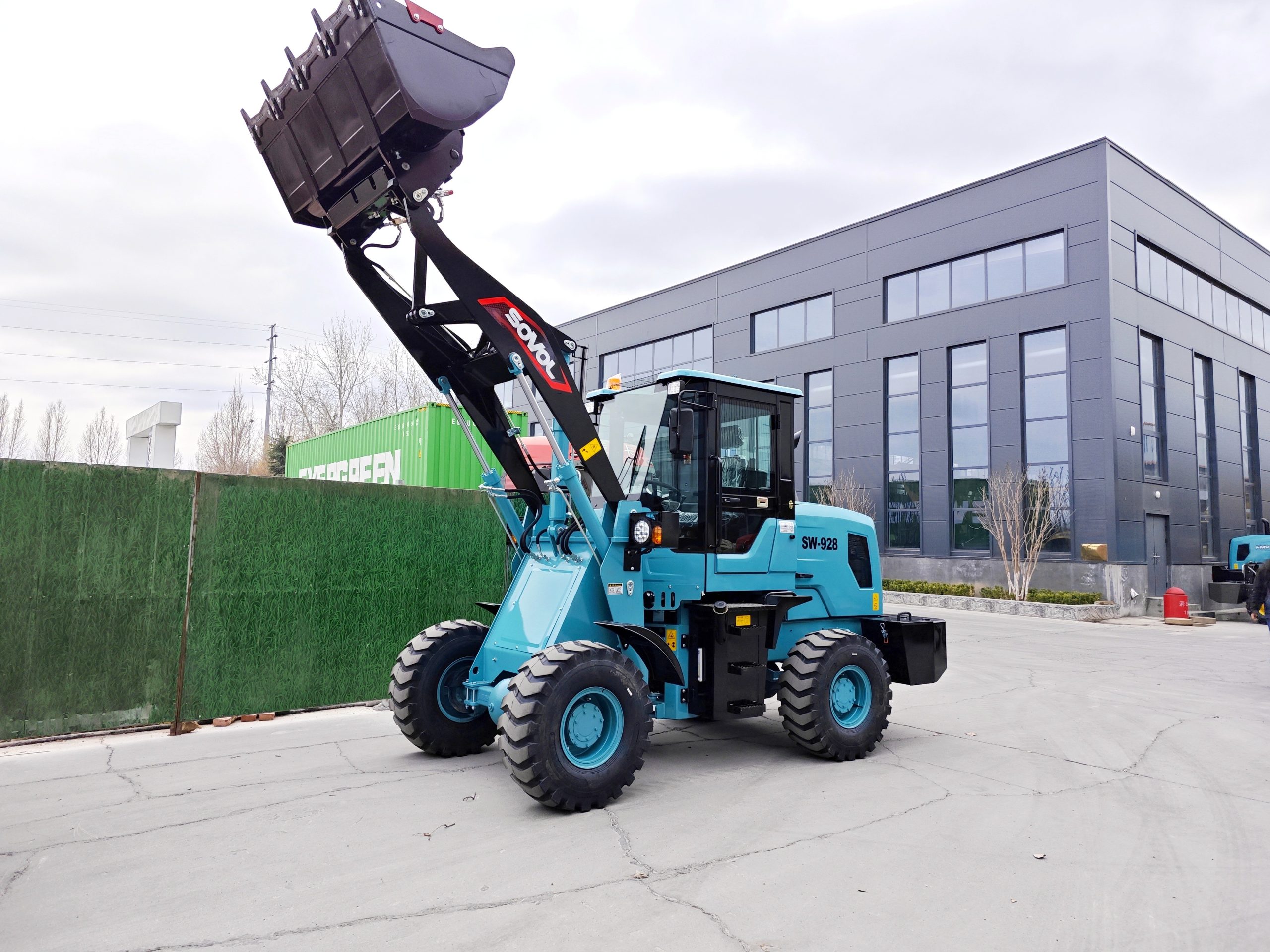 SW928 1.2 Ton Compact Wheel Loader 1.2 Ton Compact Wheel Loader for Farm & Construction-front left side