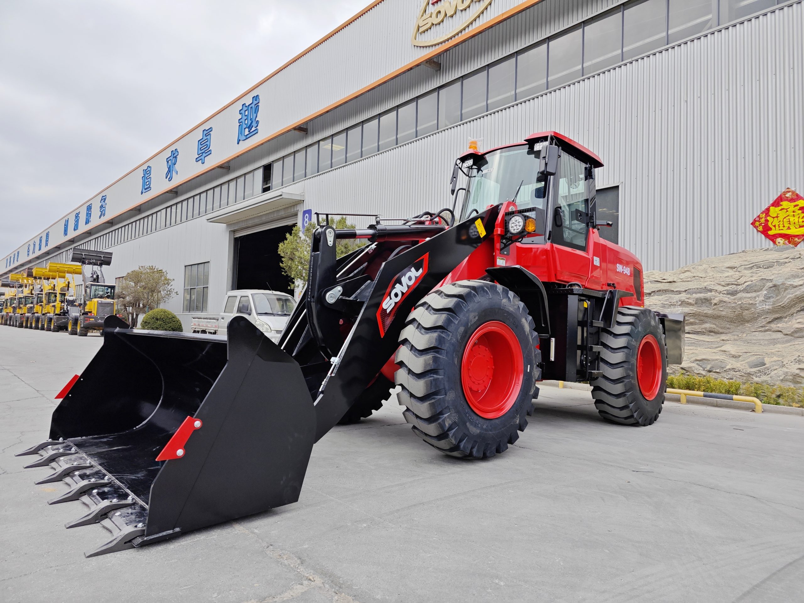 Home-ES Sovol SW948 wheel loaders with front bucket for construction and material handling