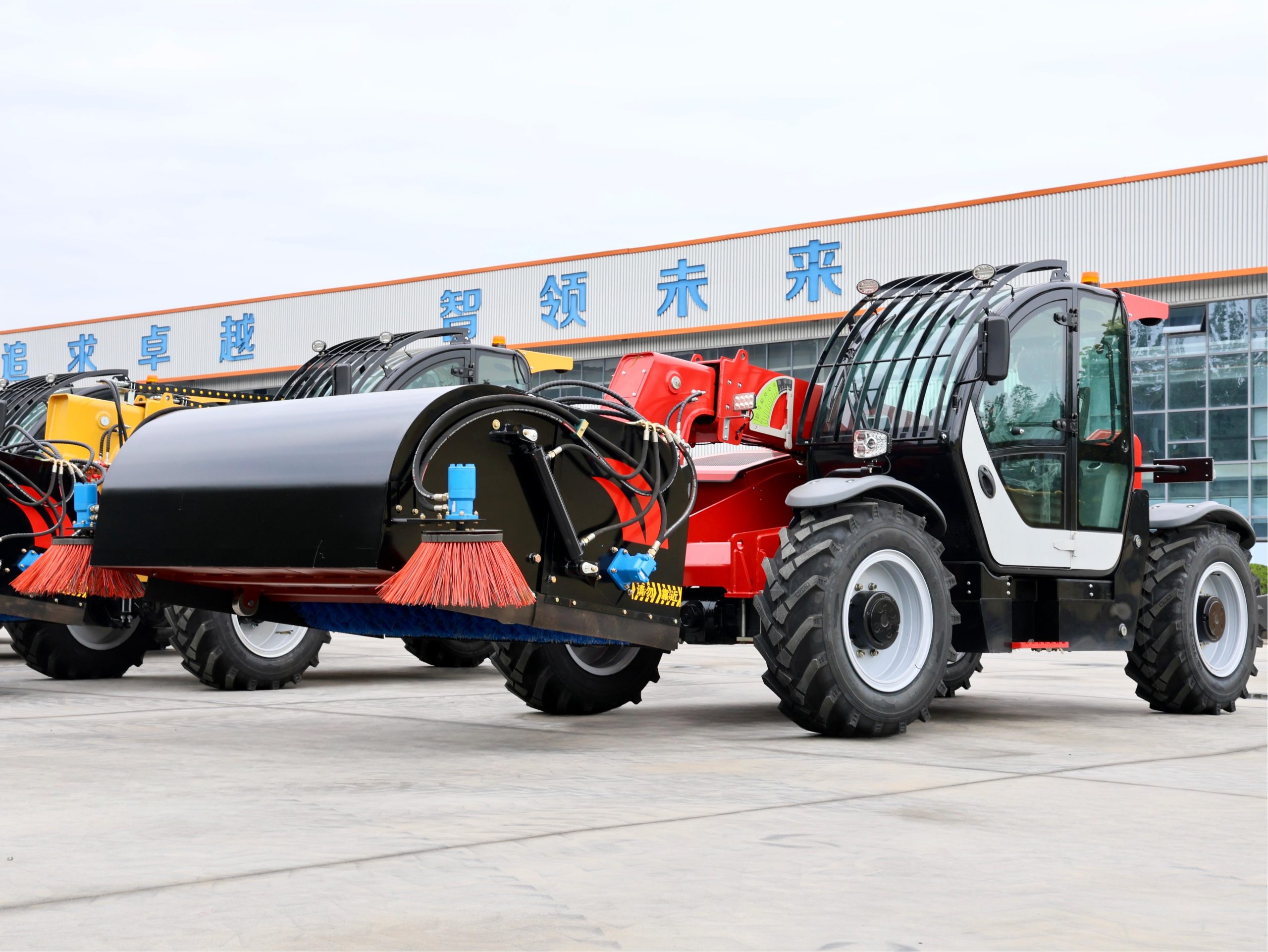 Telehandlers The telehandler with a sweeper