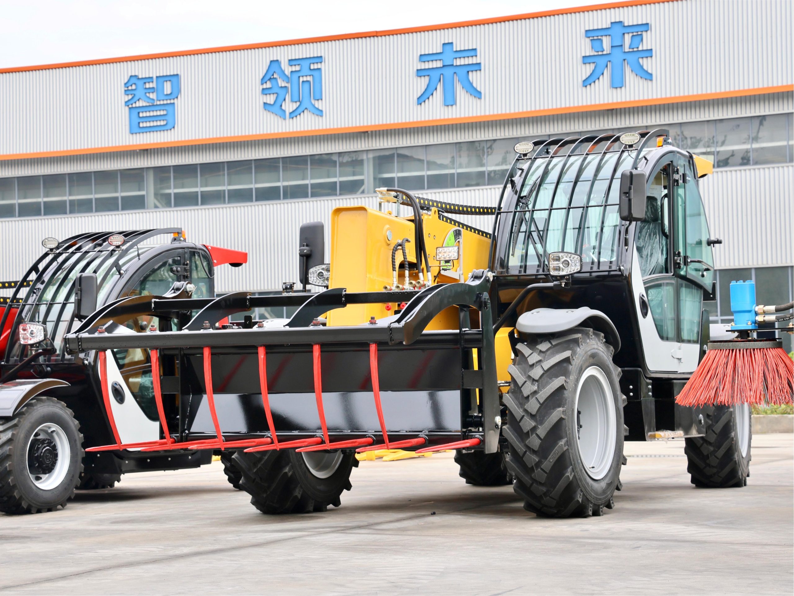 Telehandlers The telehandler with a grass fork