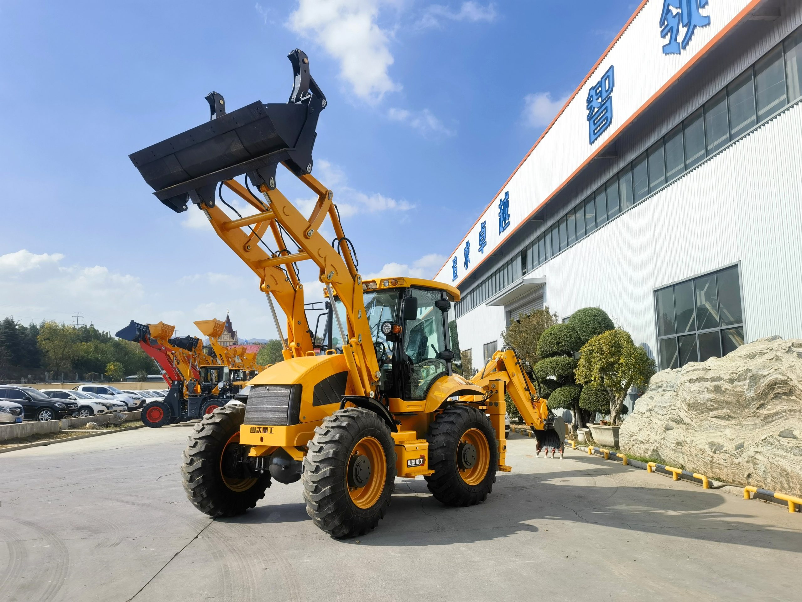 Backhoe loaders SW388T backhoe loader for loading and digging-left front side