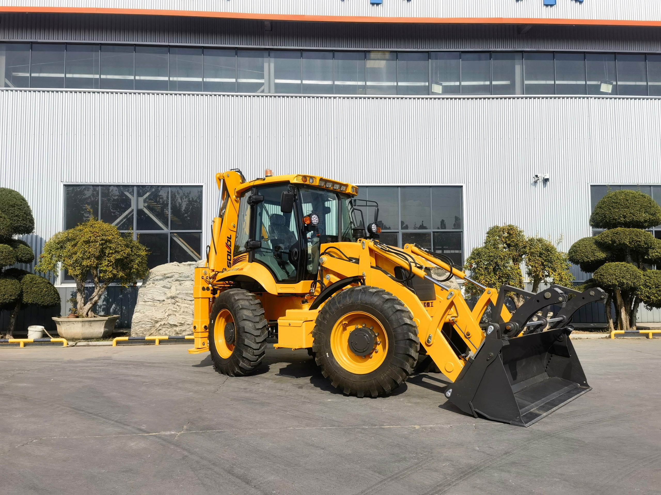 Backhoe loaders SW388 backhoe loader for loading and digging-right front side