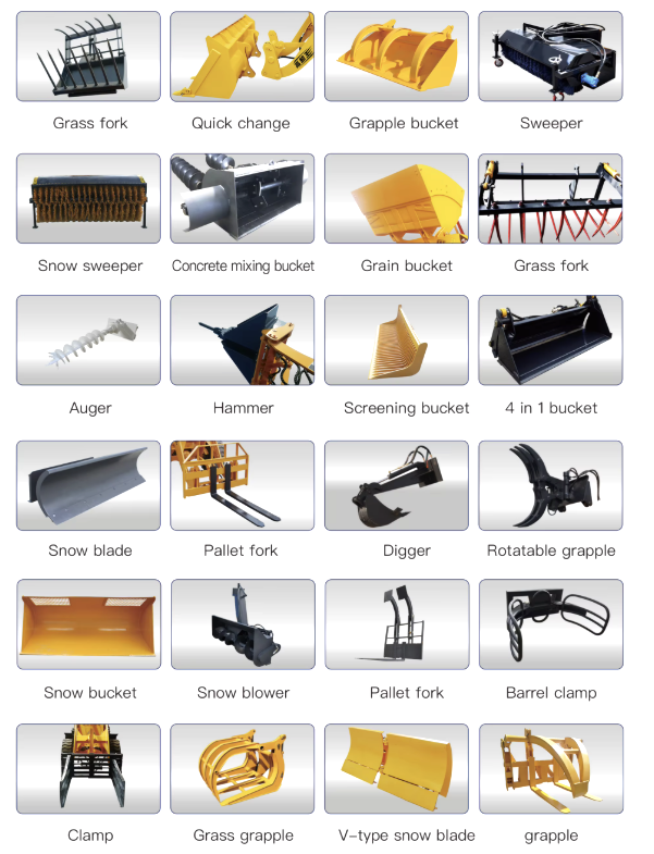 Wheel loaders-attachments