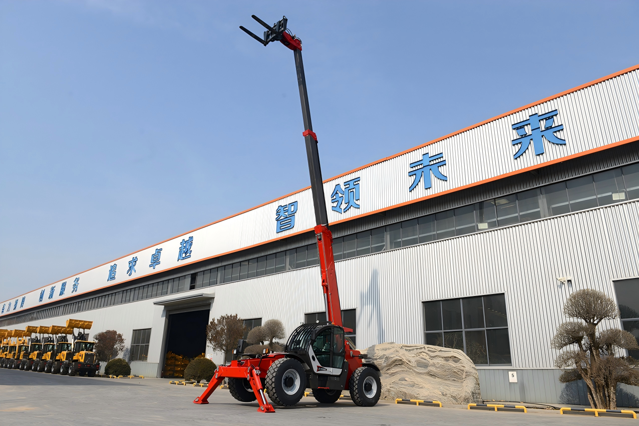 10m medium high-reach telehandler for construction, industrial handling and material lifting-extended boom